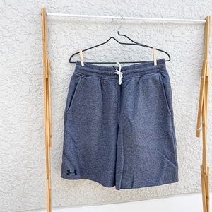Men’s Large Under Armour Sweat Shorts Gray Loose Fit